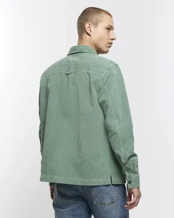 River Island regular fit corduroy overshirt< Shirts
