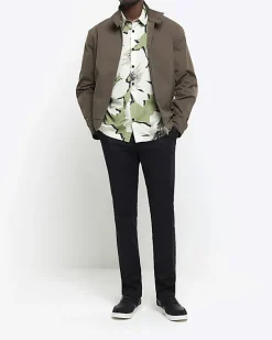 River Island regular fit floral short sleeve shirt< Shirts