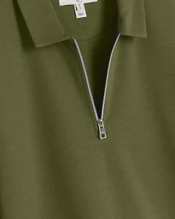 River Island regular fit half zip polo< Polo Shirts