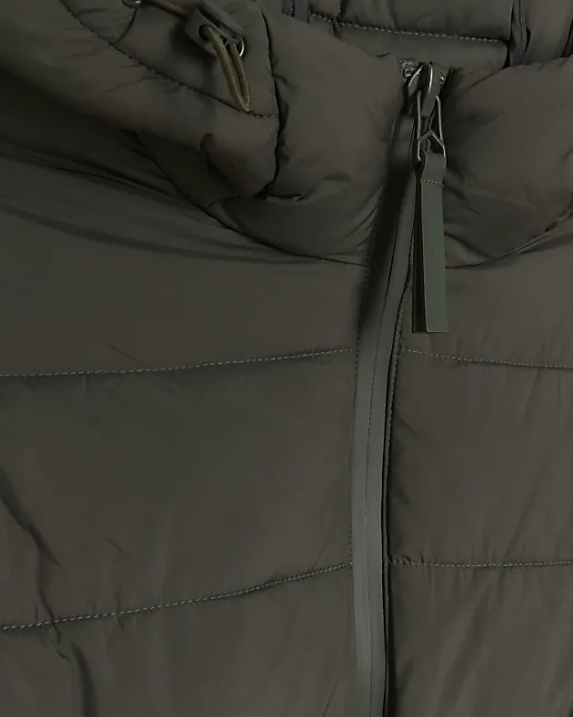 River Island regular fit hooded puffer jacket< Essentials