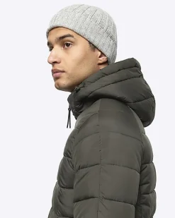 River Island regular fit hooded puffer jacket< Essentials