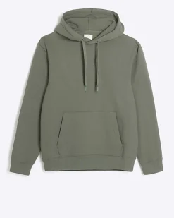 River Island Green regular fit plain hoodie< Hoodies & Sweatshirts