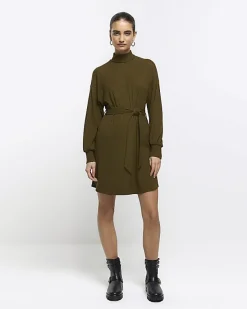 River Island rib belted jumper mini dress< Dresses