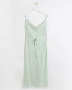 River Island satin cowl neck slip midi dress< Dresses