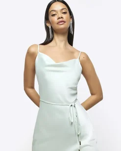 River Island satin cowl neck slip midi dress< Dresses