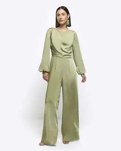 River Island satin open back jumpsuit< Jumpsuits & Playsuits