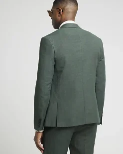 River Island slim fit linen suit jacket< Suits