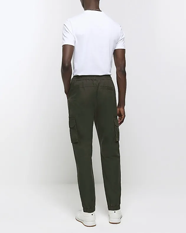 River Island slim fit ripstop cargo trousers< Trousers