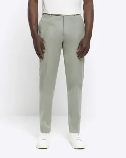 River Island slim fit smart chino trousers< Trousers