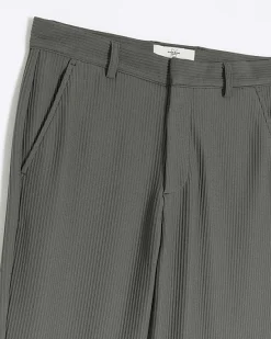 River Island tapered fit plisse smart trouser< Trousers