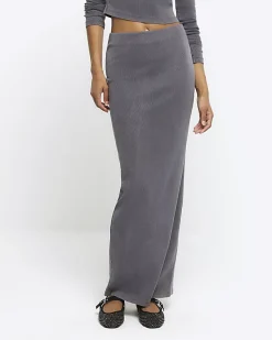 River Island Dark Pencil Jersey Maxi Skirt< Skirts