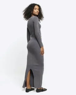 River Island Dark Pencil Jersey Maxi Skirt< Skirts