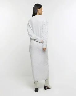 River Island diamante jumper midi dress< Dresses