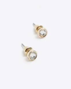River Island Diamante Stud Earrings< Jewellery