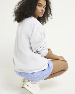 River Island embossed graphic sweatshirt< Loungewear