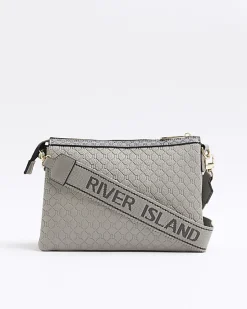 River Island embossed RI cross body bag< Bags, Purses & Luggage