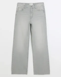 River Island faded high waist relaxed straight jeans< Jeans