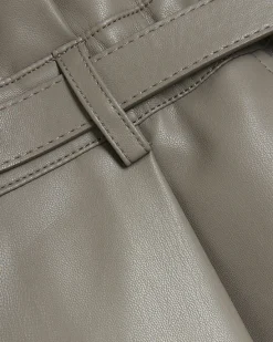River Island faux leather belted paperbag trousers< Trousers