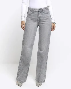River Island high waisted relaxed straight fit jeans< Jeans