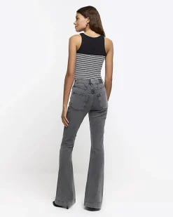 River Island high waisted tummy hold flared jeans< Jeans