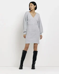 River Island knit long sleeve jumper mini dress< Dresses