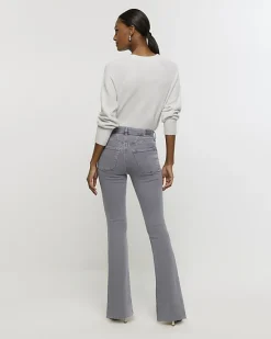 River Island mid rise tummy hold flared jeans< Jeans