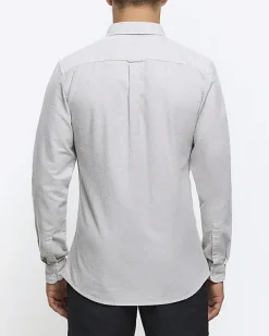 River Island muscle fit oxford smart shirt< Shirts