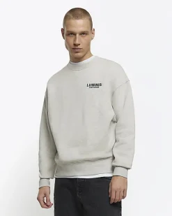 River Island oversized fit graphic sweatshirt< Hoodies & Sweatshirts
