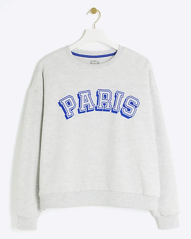 River Island Paris graphic sweatshirt< Loungewear