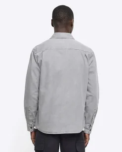 River Island regular fit chest pocket shirt< Shirts
