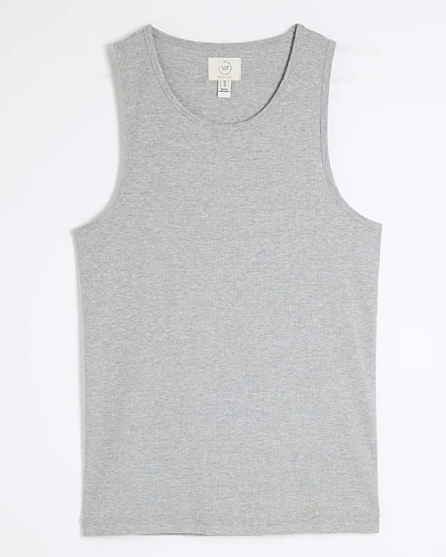 River Island regular fit rib vest< Essentials
