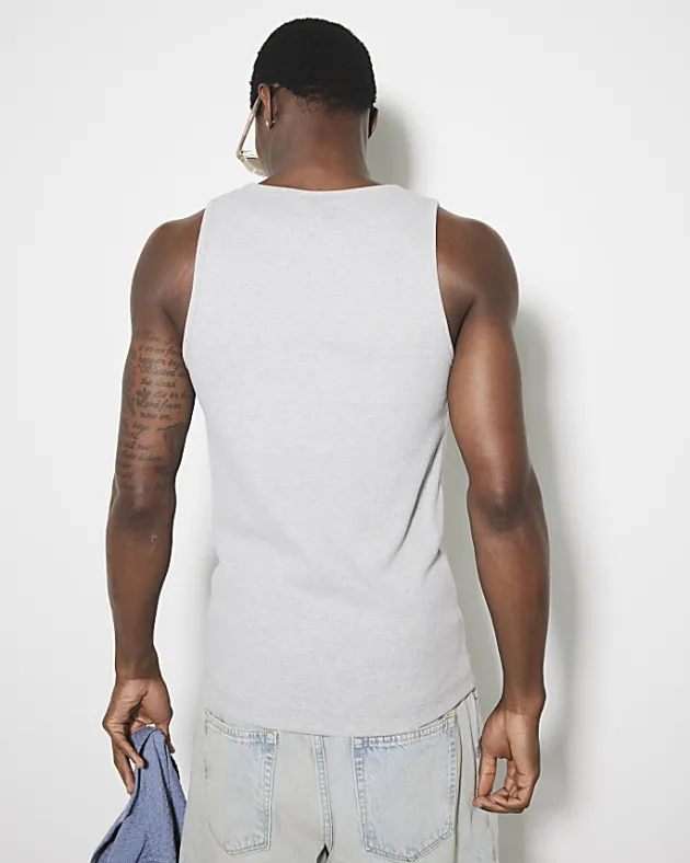 River Island regular fit rib vest< Essentials