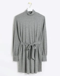 River Island rib belted jumper mini dress< Dresses