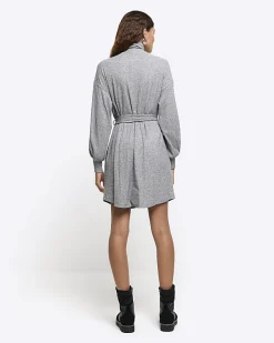 River Island rib belted jumper mini dress< Dresses