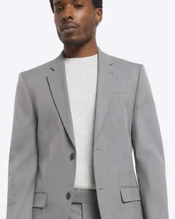 River Island skinny fit twill suit jacket< Suits