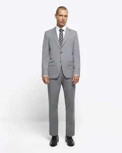 River Island Skinny fit twill suit waistcoat< Suits