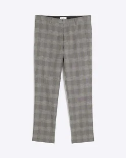 River Island slim fit check suit trousers< Big & Tall