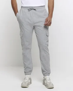 River Island slim fit smart cargo joggers< Tracksuits