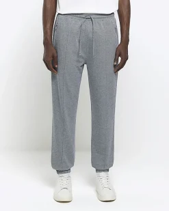 River Island slim fit smart herringbone joggers< Joggers