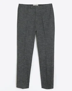 River Island slim fit textured smart trousers< Trousers