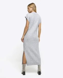 River Island split hem jumper midi dress< Dresses