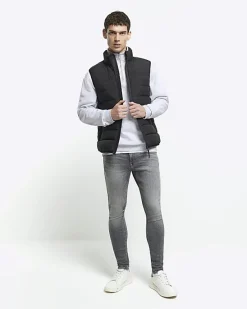 River Island super skinny spray on faded jeans< Jeans