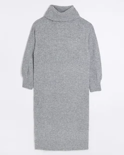 River Island textured roll neck jumper midi dress< Dresses