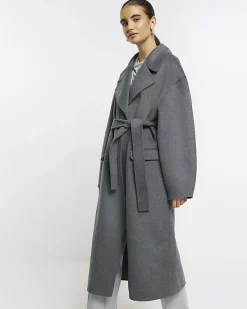 River Island wool blend belted coat< Coats & Jackets