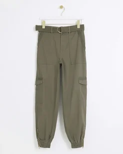 River Island belted utility cargo trousers< Trousers