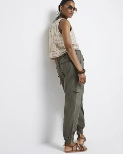 River Island belted utility cargo trousers< Trousers