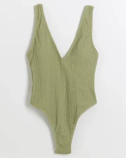 River Island crinkle plunge swimsuit< Swimwear & Beachwear