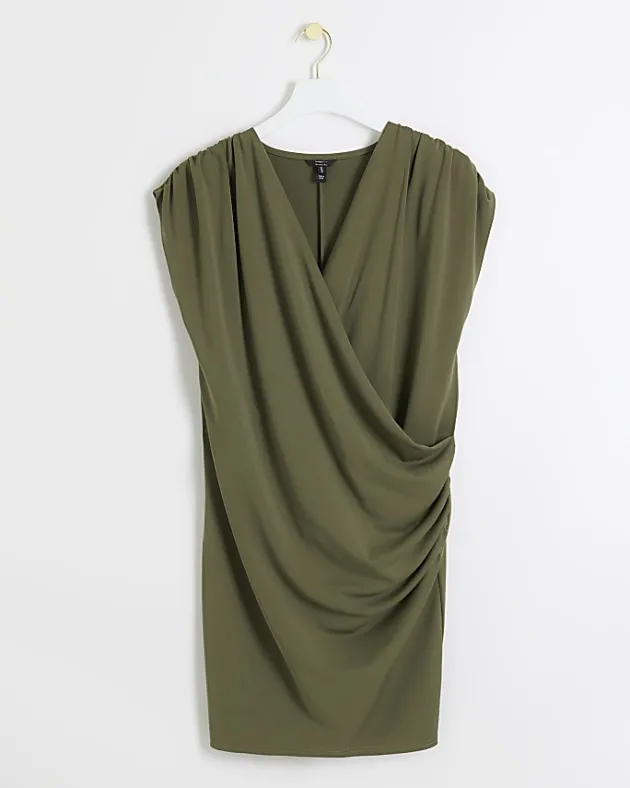 River Island drape wrap bodycon mini dress< Dresses