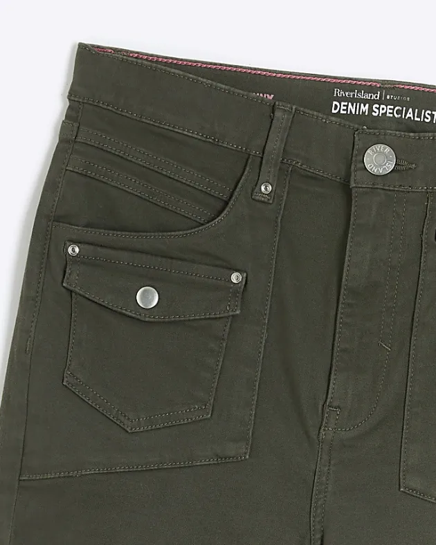 River Island high waisted skinny cargo jeans< Jeans