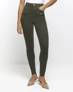 River Island high waisted skinny cargo jeans< Jeans